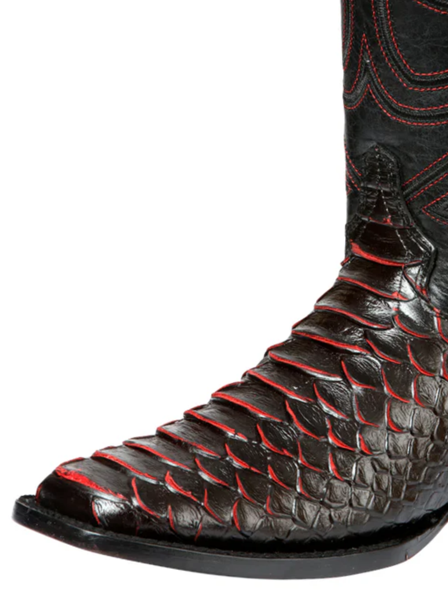 Botas Vaqueras Rodeo Imitacion de Python Grabado en Piel Vacuno para Hombre 'El General' - ID: 45565 Botas Python Print El General