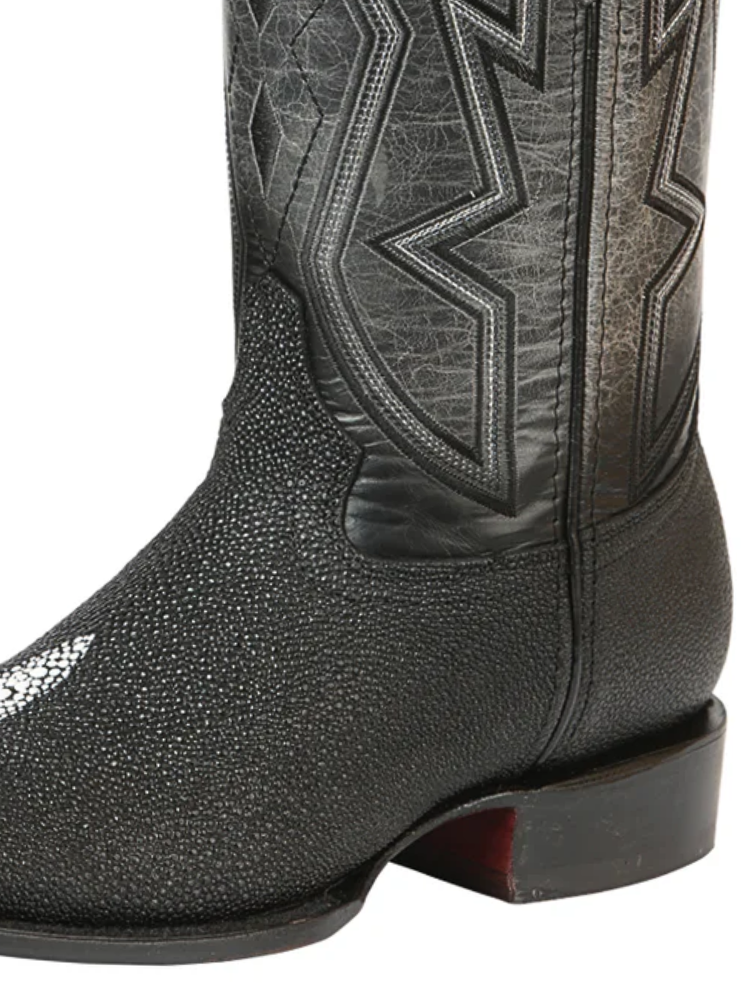 Botas Vaqueras Rodeo Imitacion de Mantarraya Perla Simple Grabado en Piel Vacuno para Hombre 'El General' - ID: 45566 Botas Mantarraya Print El General