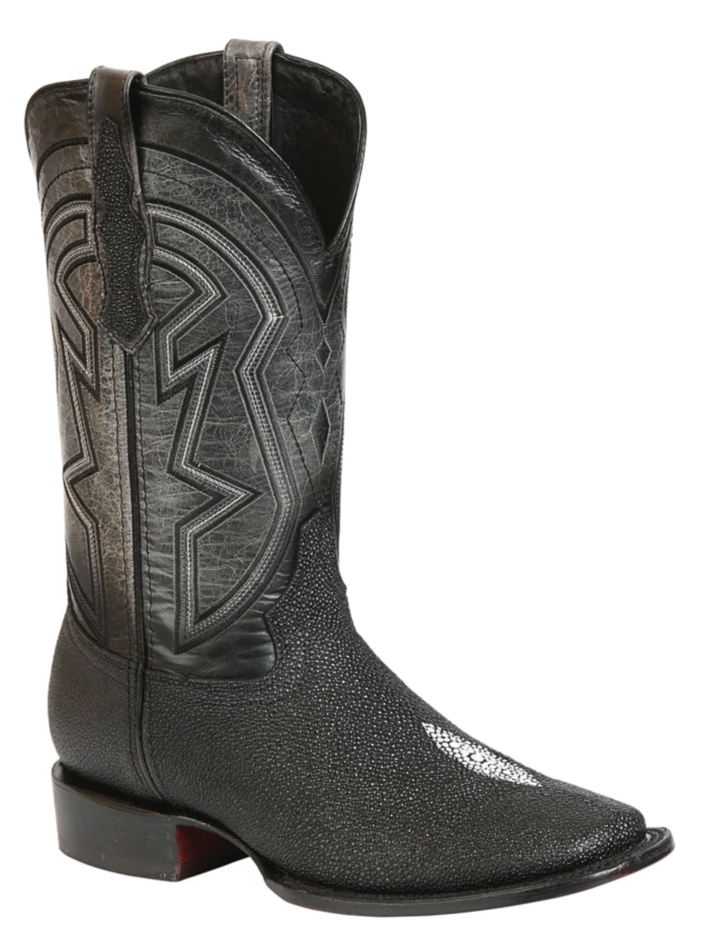 Botas Vaqueras Rodeo Imitacion de Mantarraya Perla Simple Grabado en Piel Vacuno para Hombre 'El General' - ID: 45566 Botas Mantarraya Print El General