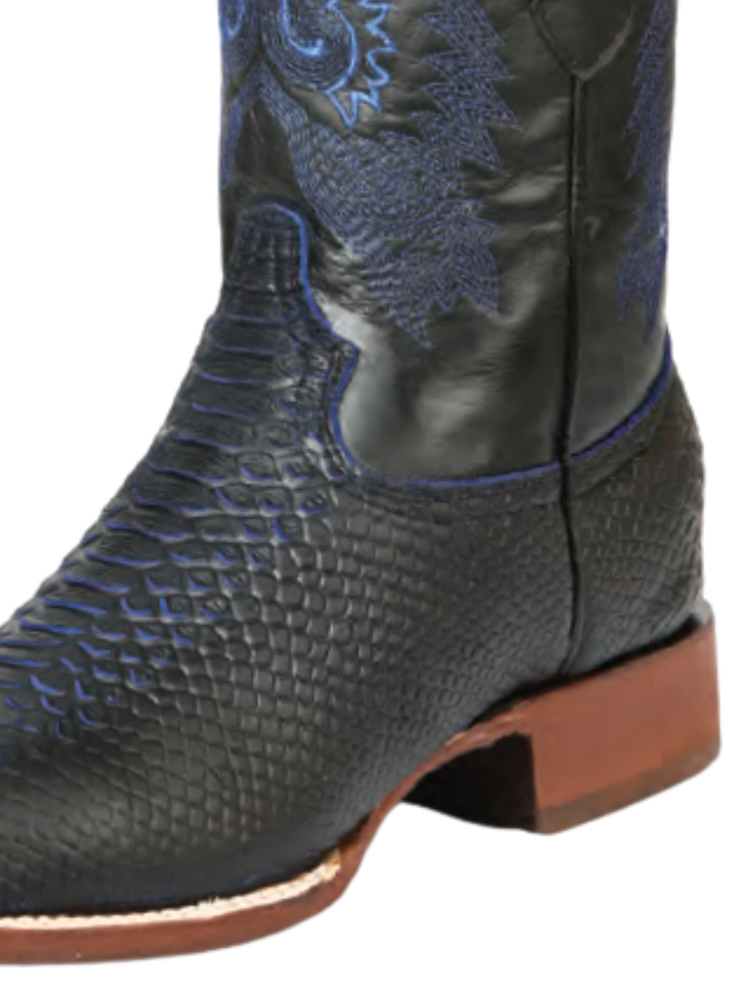 Botas Vaqueras Rodeo Imitacion de Python Grabado en Piel Vacuno para Hombre 'El General' - ID: 45697 Botas Python Print El General