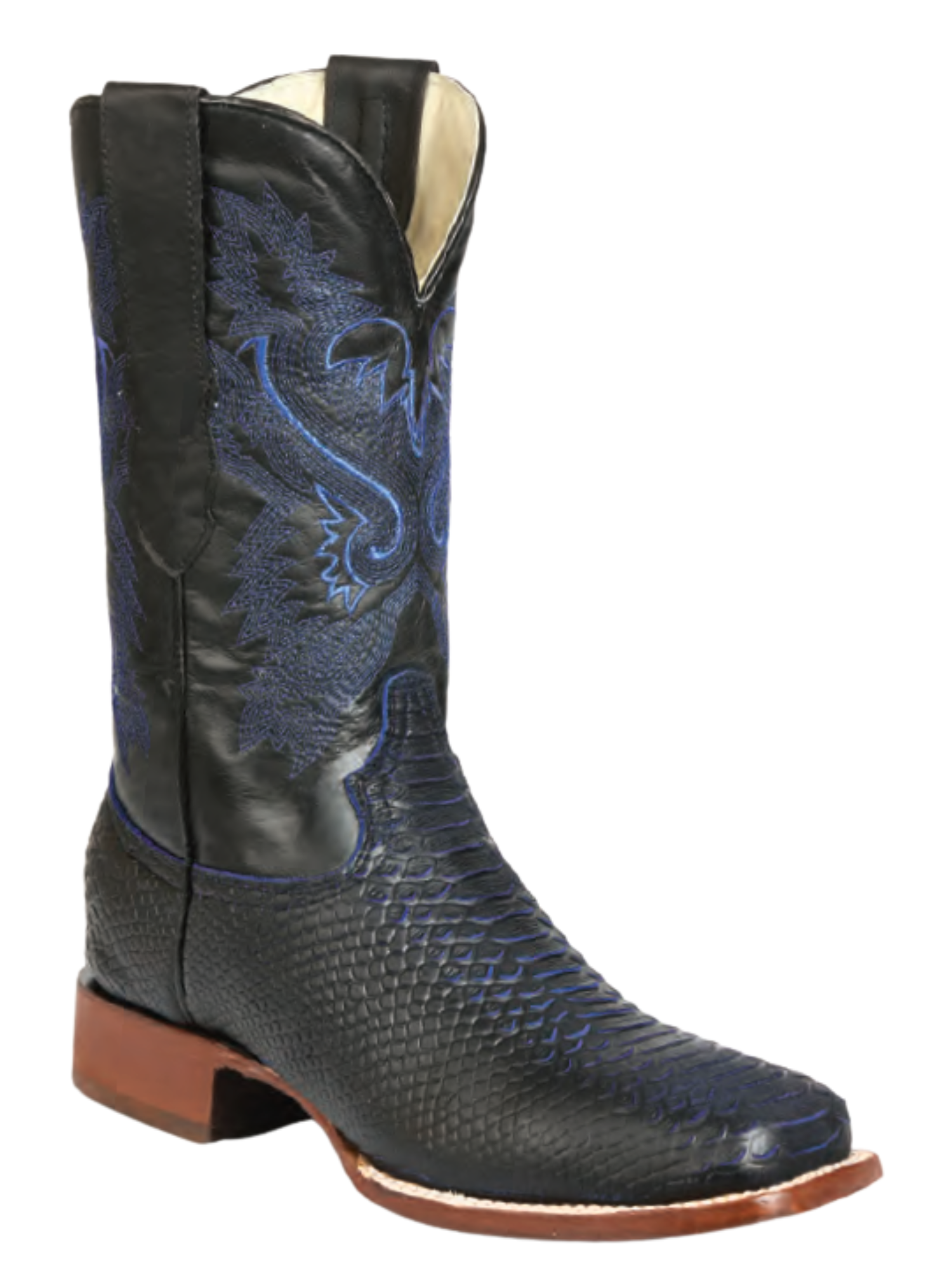 Botas Vaqueras Rodeo Imitacion de Python Grabado en Piel Vacuno para Hombre 'El General' - ID: 45697 Botas Python Print El General