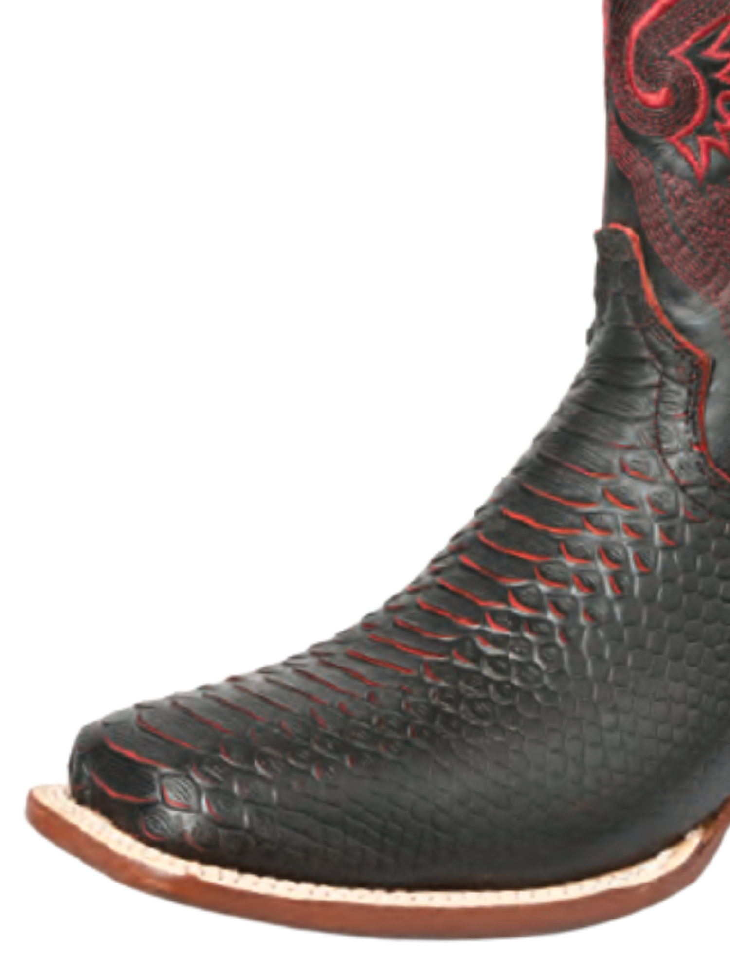 Botas Vaqueras Rodeo Imitacion de Python Grabado en Piel Vacuno para Hombre 'El General' - ID: 45698 Botas Python Print El General