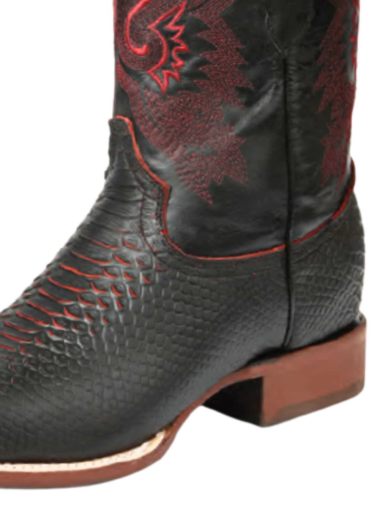 Botas Vaqueras Rodeo Imitacion de Python Grabado en Piel Vacuno para Hombre 'El General' - ID: 45698 Botas Python Print El General