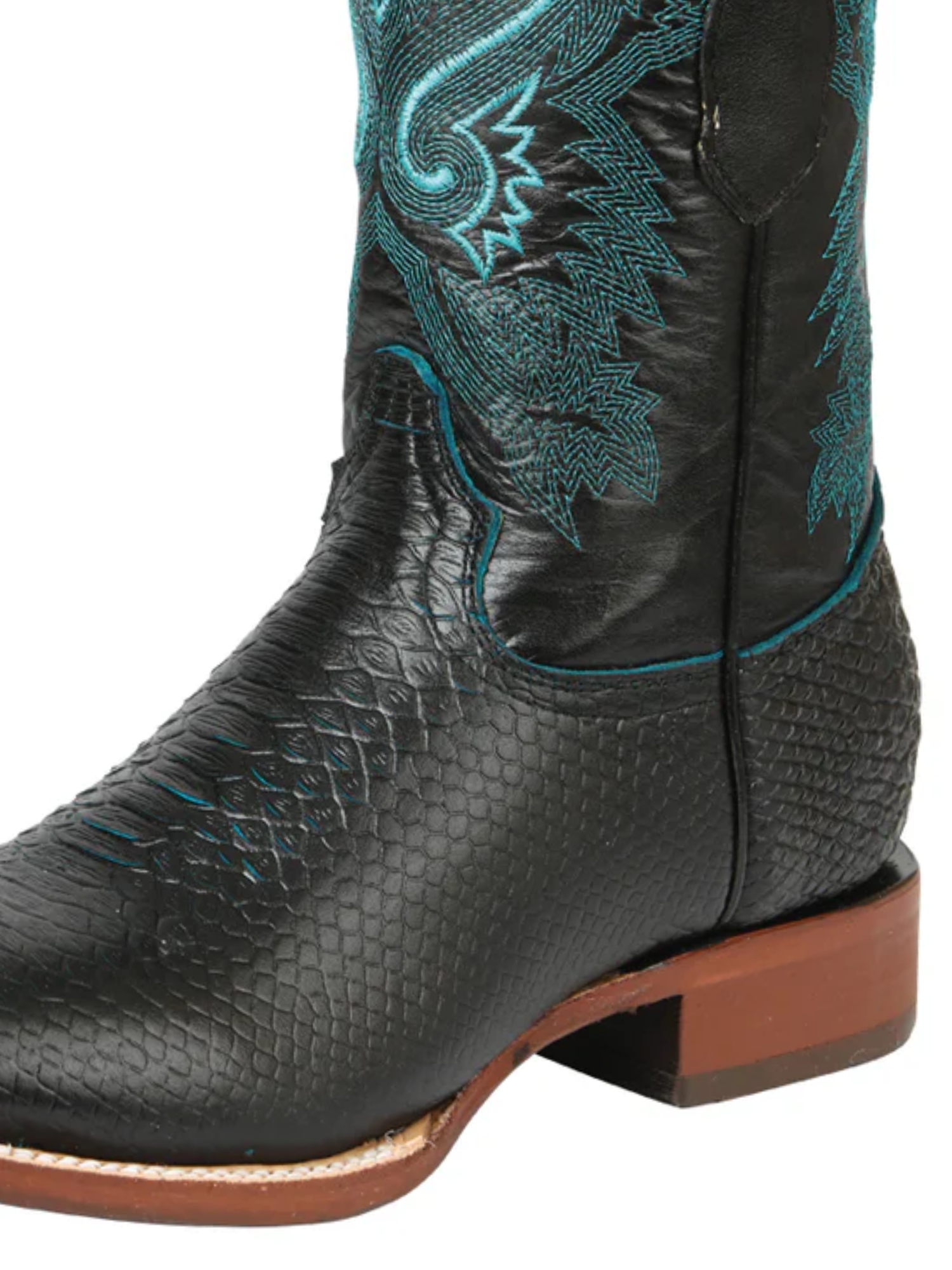 Botas Vaqueras Rodeo Imitacion de Python Grabado en Piel Vacuno para Hombre 'El General' - ID: 45699 Botas Python Print El General