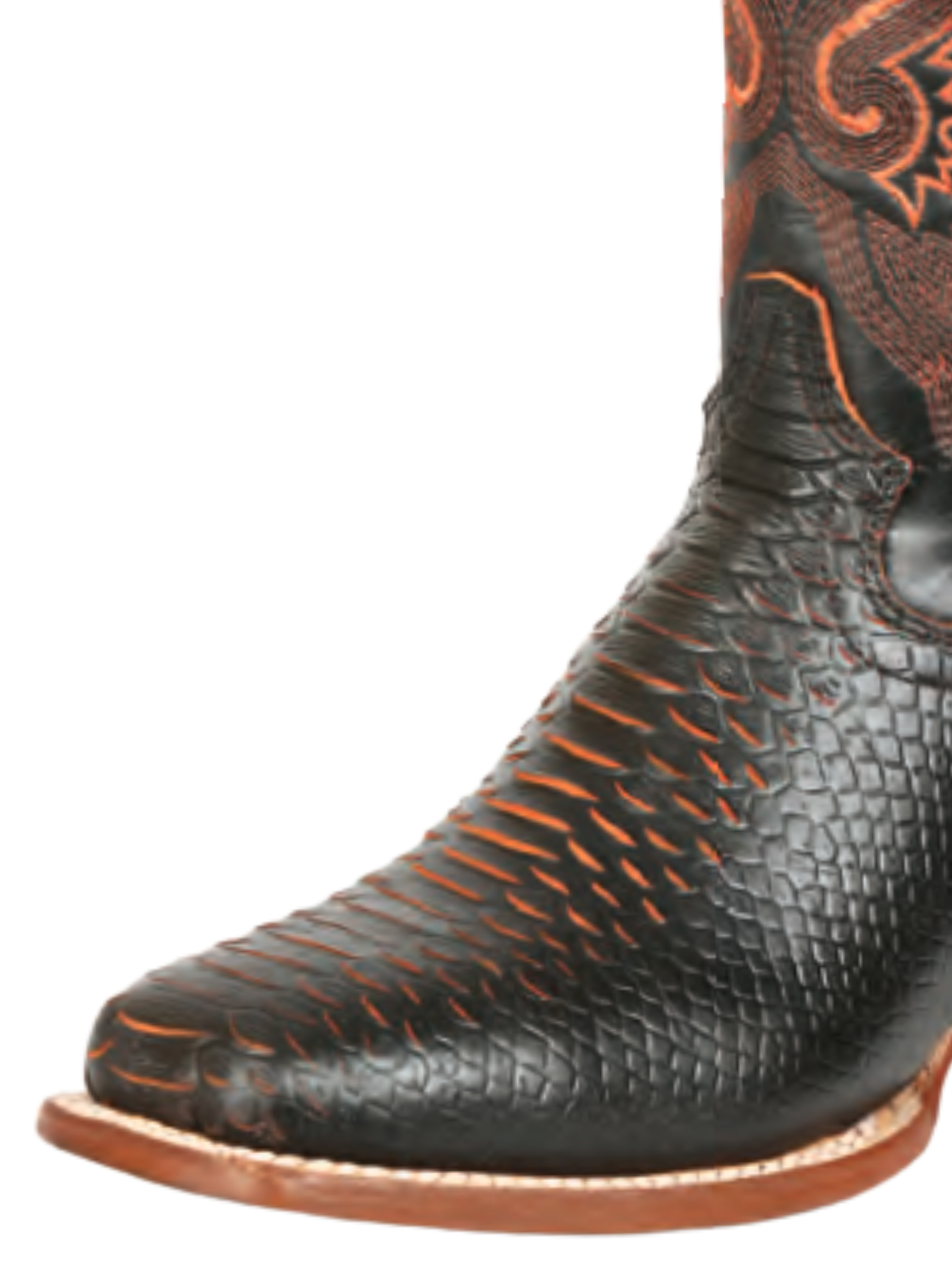 Botas Vaqueras Rodeo Imitacion de Python Grabado en Piel Vacuno para Hombre 'El General' - ID: 45701 Botas Python Print El General