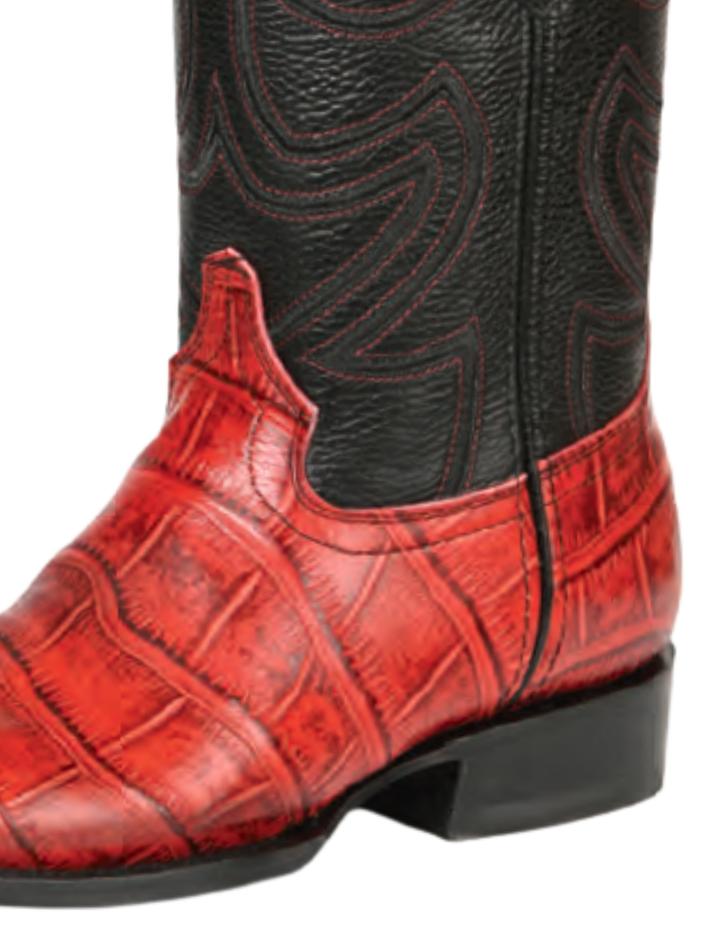 Botas Vaqueras Rodeo Imitacion de Cocodrilo Grabado en Piel Vacuno para Hombre 'El General' - ID: 45766 Botas Coco Print El General