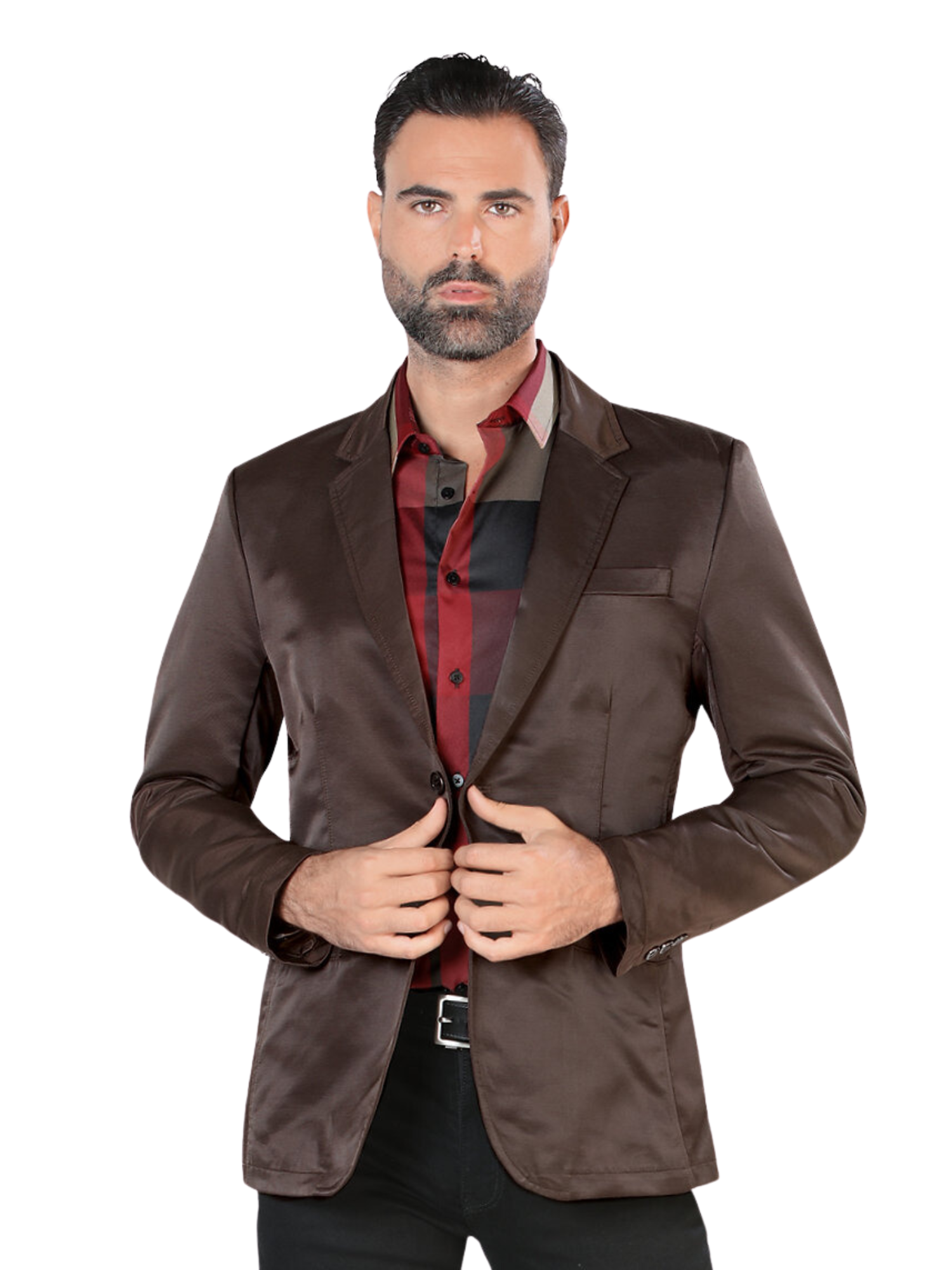 Saco Casual Liso para Hombre 'Montero' - ID: 2174 Sacos Casuales Montero Brown