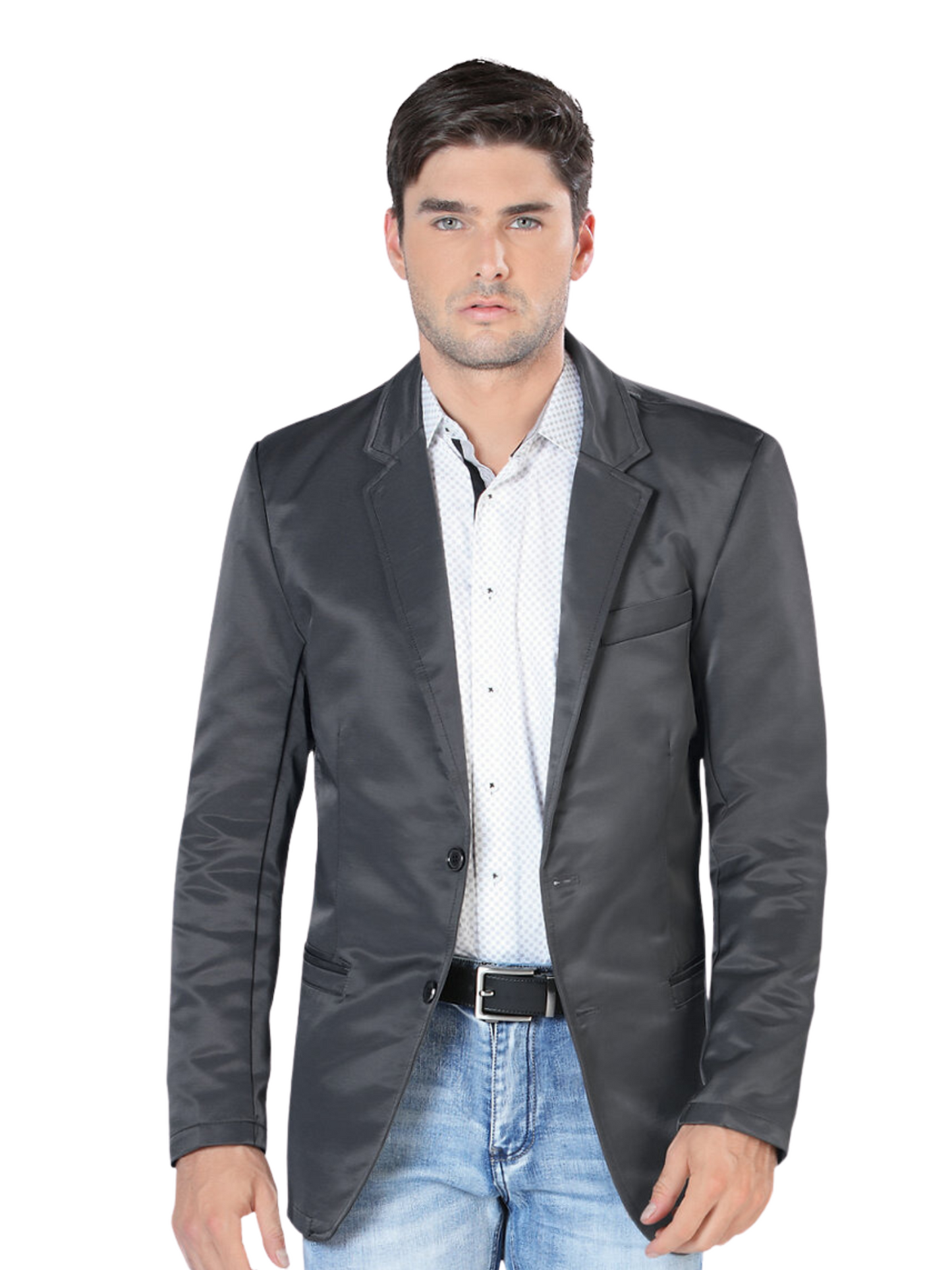 Saco Casual Liso para Hombre 'Montero' - ID: 2174 Sacos Casuales Montero Charcoal