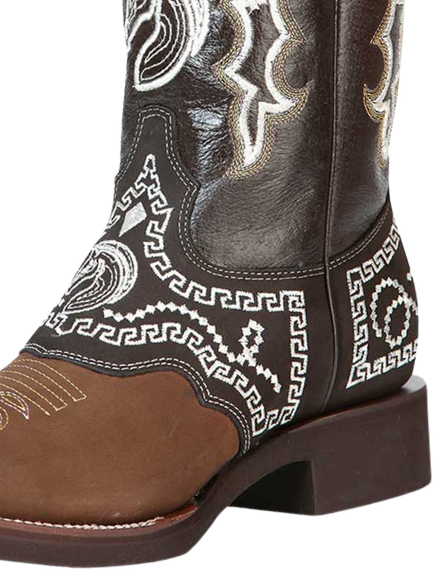 Botas Vaqueras Rodeo con Antifaz Bordado de Piel Genuina para Hombre 'El General' - ID: 51117 Botas Piel Genuina El General 