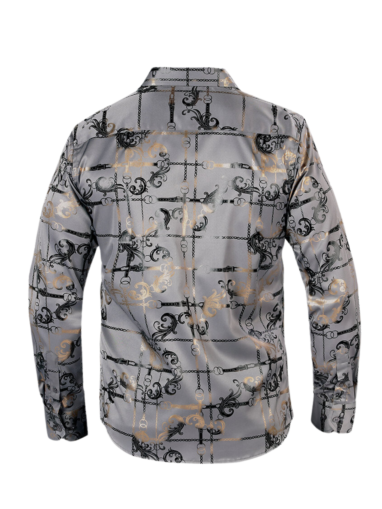 Camisa Casual Manga Larga Estampada para Hombre 'Montero' - ID: 0794 Camisas Estampadas Montero 