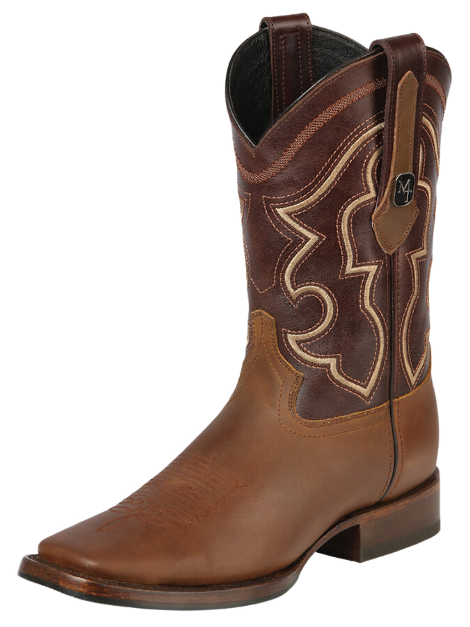 Botas Vaqueras Rodeo Clasicas de Piel Genuina para Hombre 'Montero' - ID: 51438 Botas Piel Genuina Montero Miel