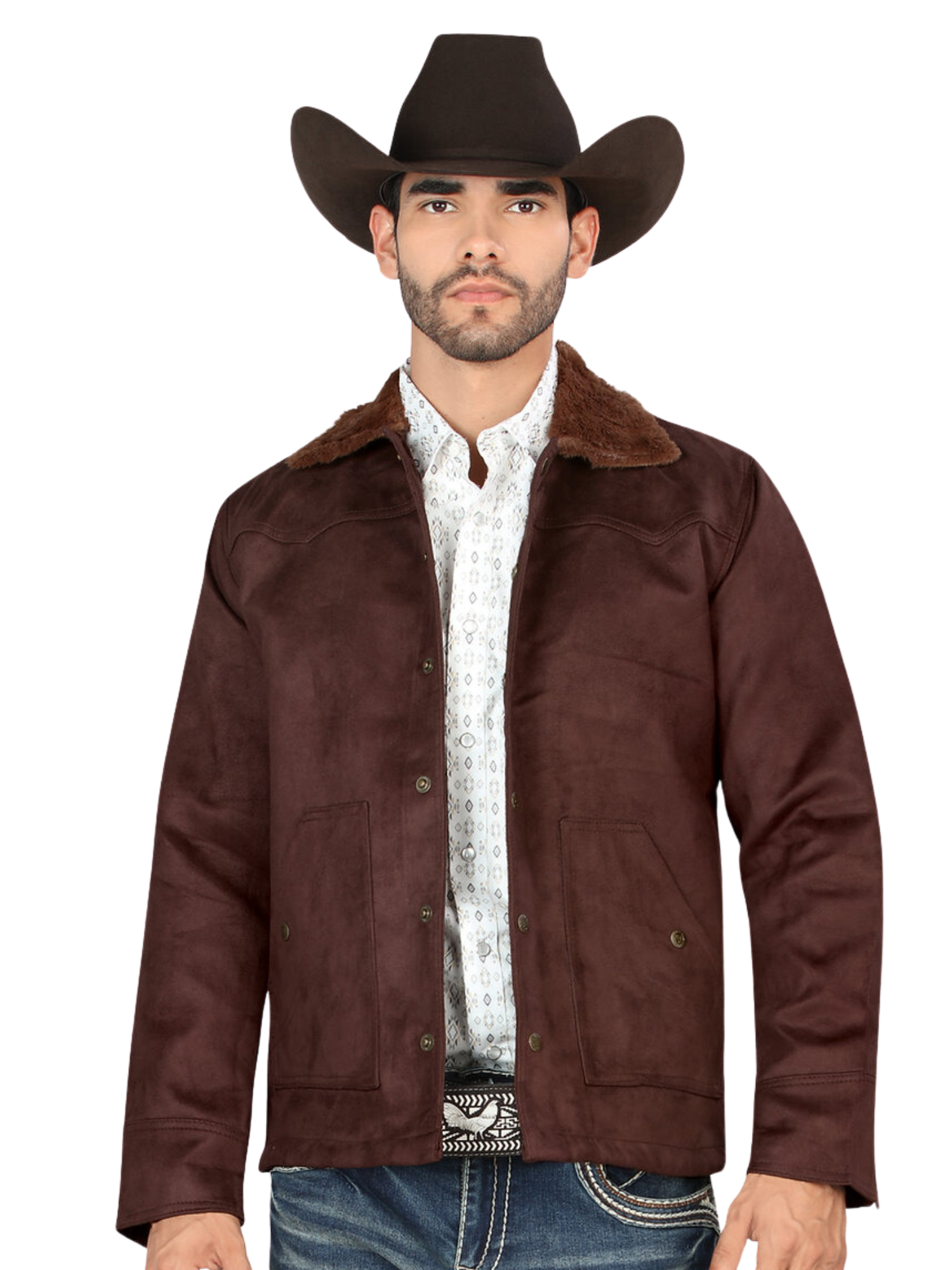 Chamarra Casual Termica de Forro Afelpado con Broches para Hombre 'Montero' - ID: 10006 Chamarras Termicas Montero Brown