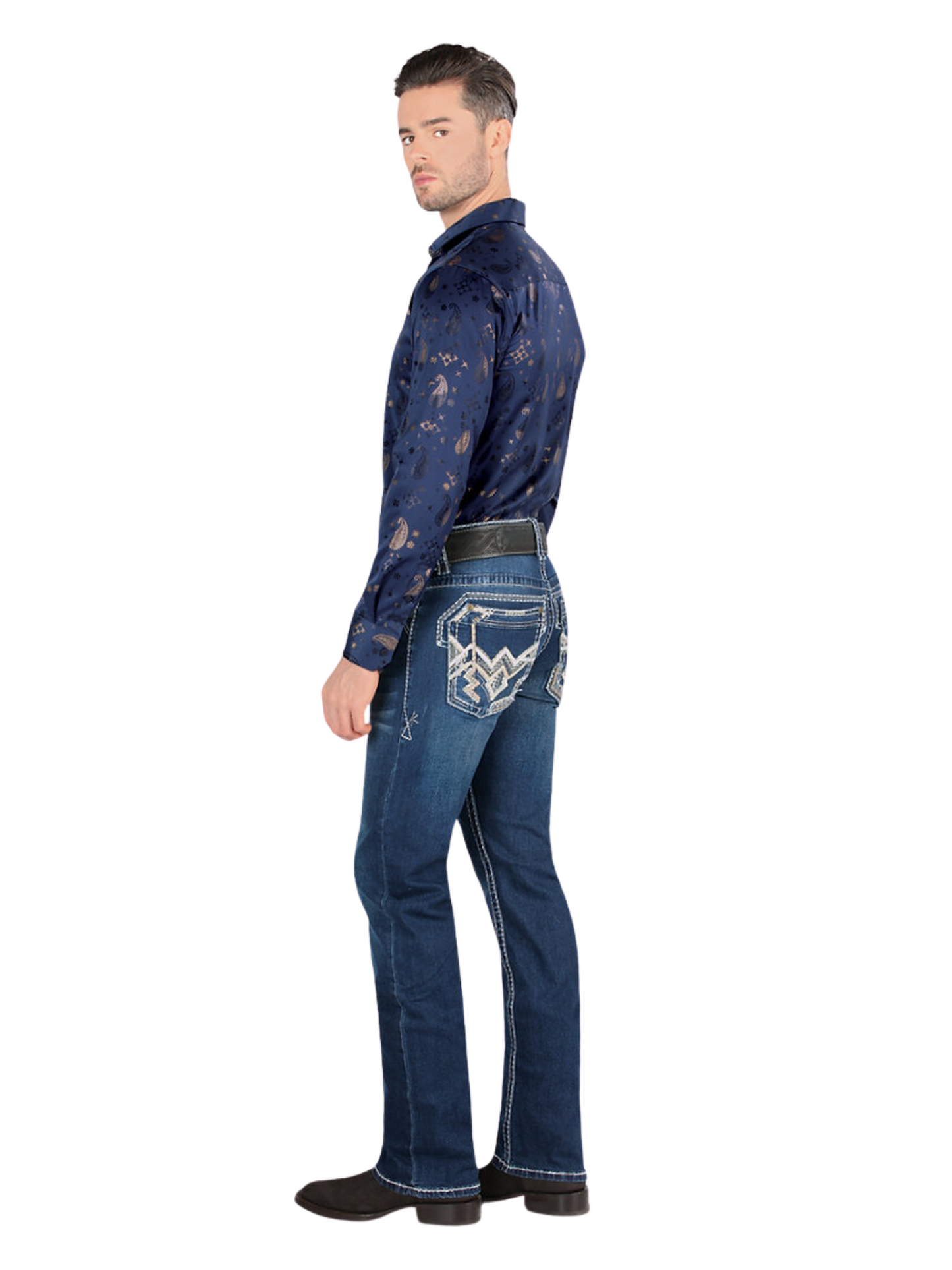 Pantalon Vaquero de Mezclilla Stretch para Hombre 'Montero' - ID: 4600 Pantalones de Vaquero Montero 