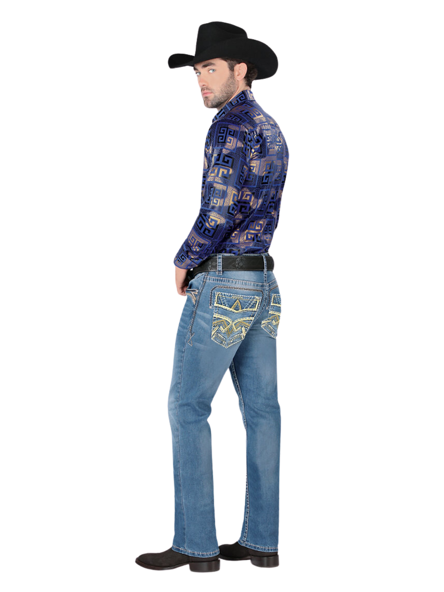 Pantalon Vaquero de Mezclilla Stretch para Hombre 'Montero' - ID: 4609 Pantalones de Vaquero Montero 