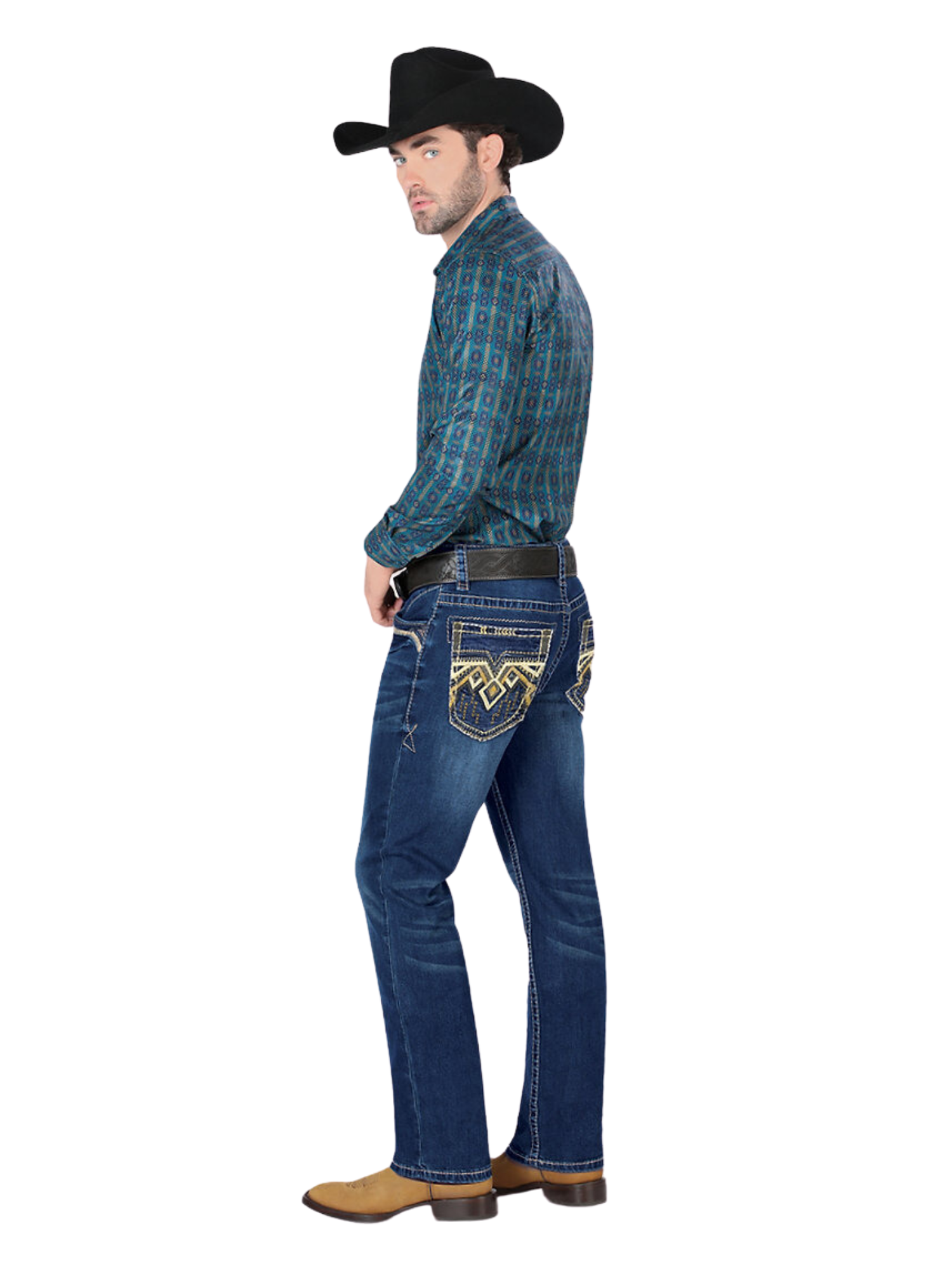 Pantalon Vaquero de Mezclilla Stretch para Hombre 'Montero' - ID: 4610 Pantalones de Vaquero Montero 