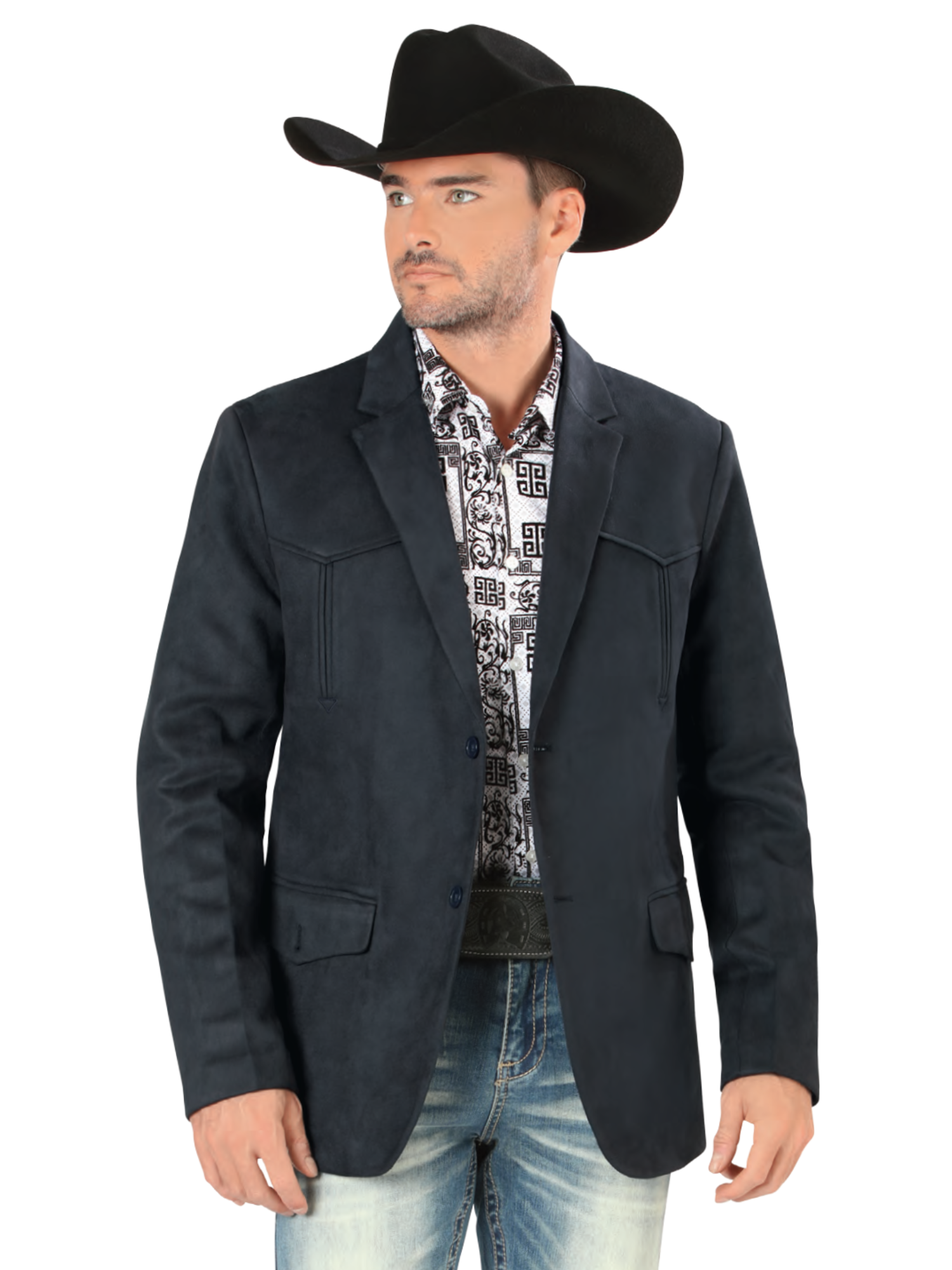 Saco Vaquero Liso para Hombre 'Montero' - ID: 2184 Sacos Vaqueros Montero Navy