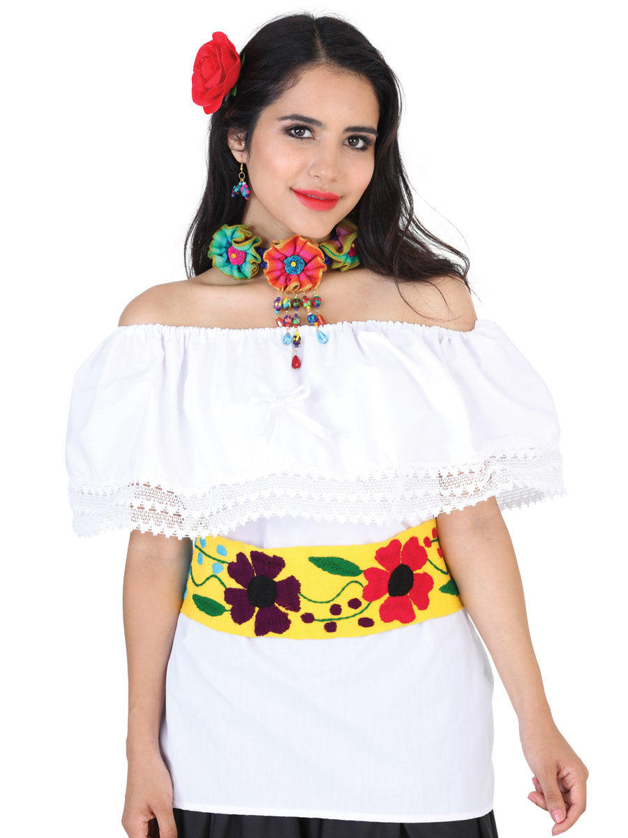 Blusa Artesanal de Olan para Mujer Blusas Artesanales Mexico Artesanal White