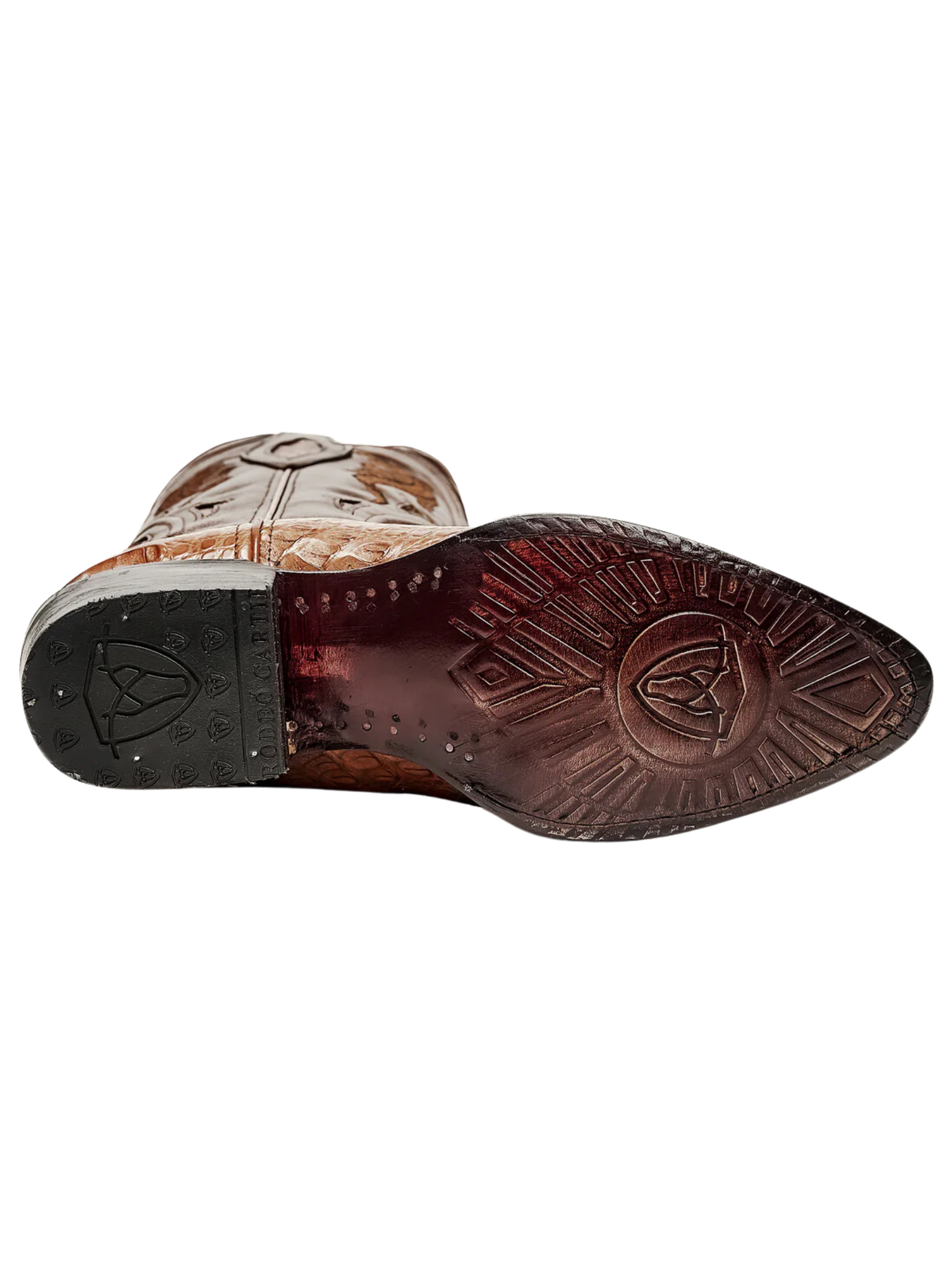 Botas Vaqueras Exoticas de Caiman Belly Original para Hombre 'Rodeo Cartie' - ID: 908CO Botas Caiman Original Rodeo Cartie 