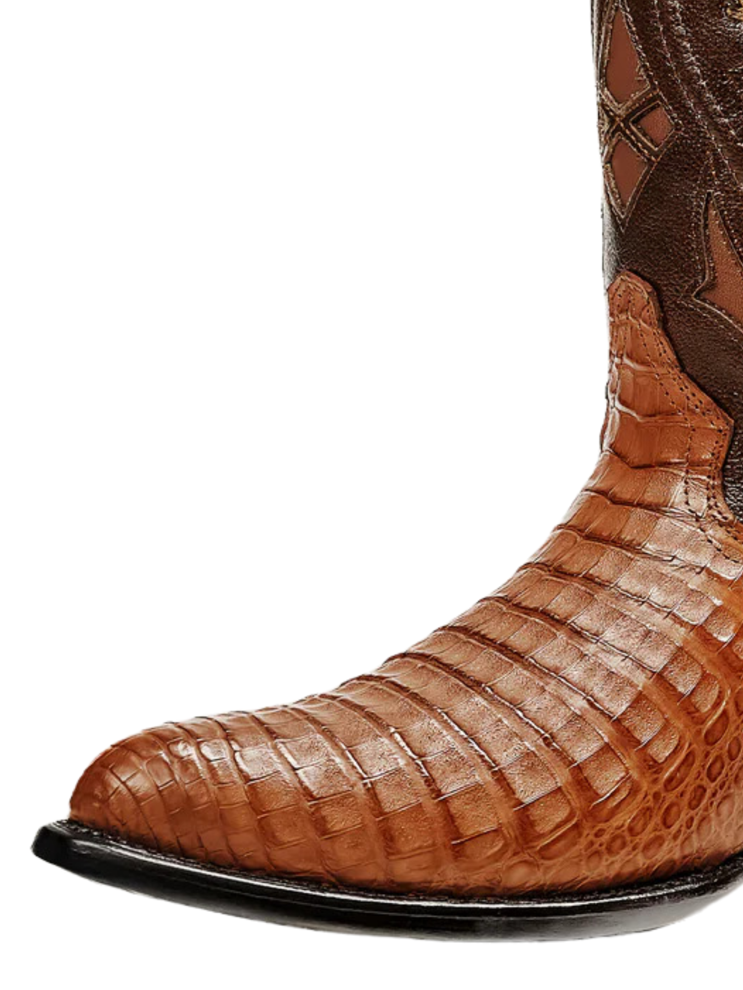 Botas Vaqueras Exoticas de Caiman Belly Original para Hombre 'Rodeo Cartie' - ID: 908CO Botas Caiman Original Rodeo Cartie 