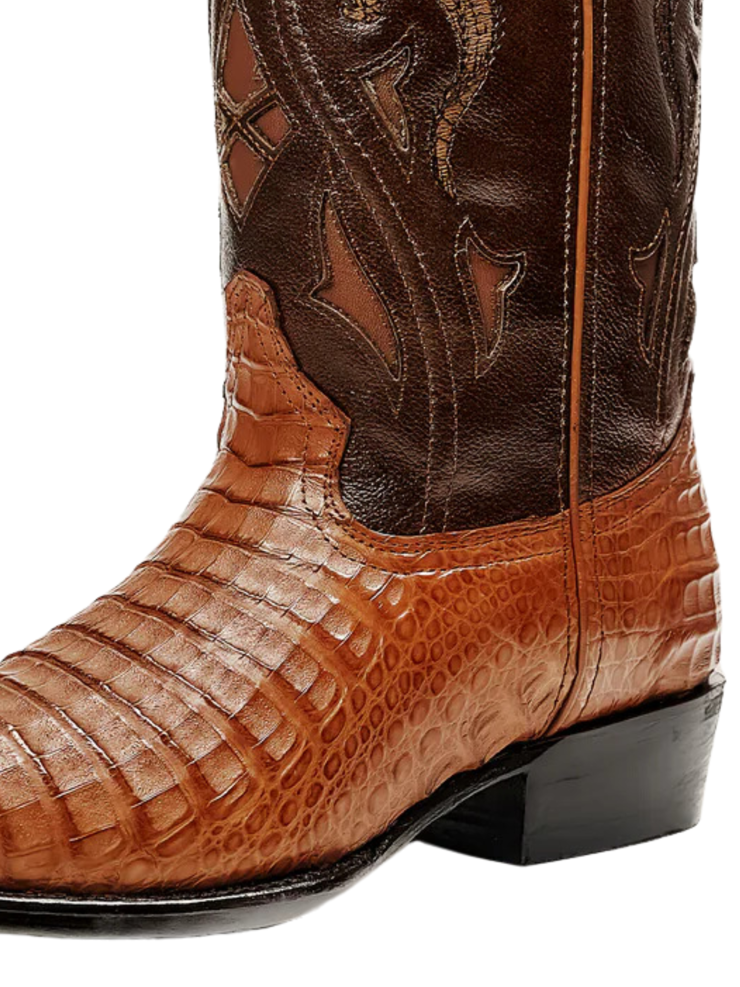 Botas Vaqueras Exoticas de Caiman Belly Original para Hombre 'Rodeo Cartie' - ID: 908CO Botas Caiman Original Rodeo Cartie 