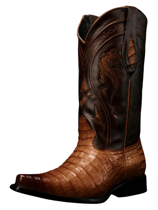 Botas Vaqueras Exoticas de Caiman Belly Original para Hombre 'Joe Boots' - ID: 608CH Botas Caiman Original Joe Boots 