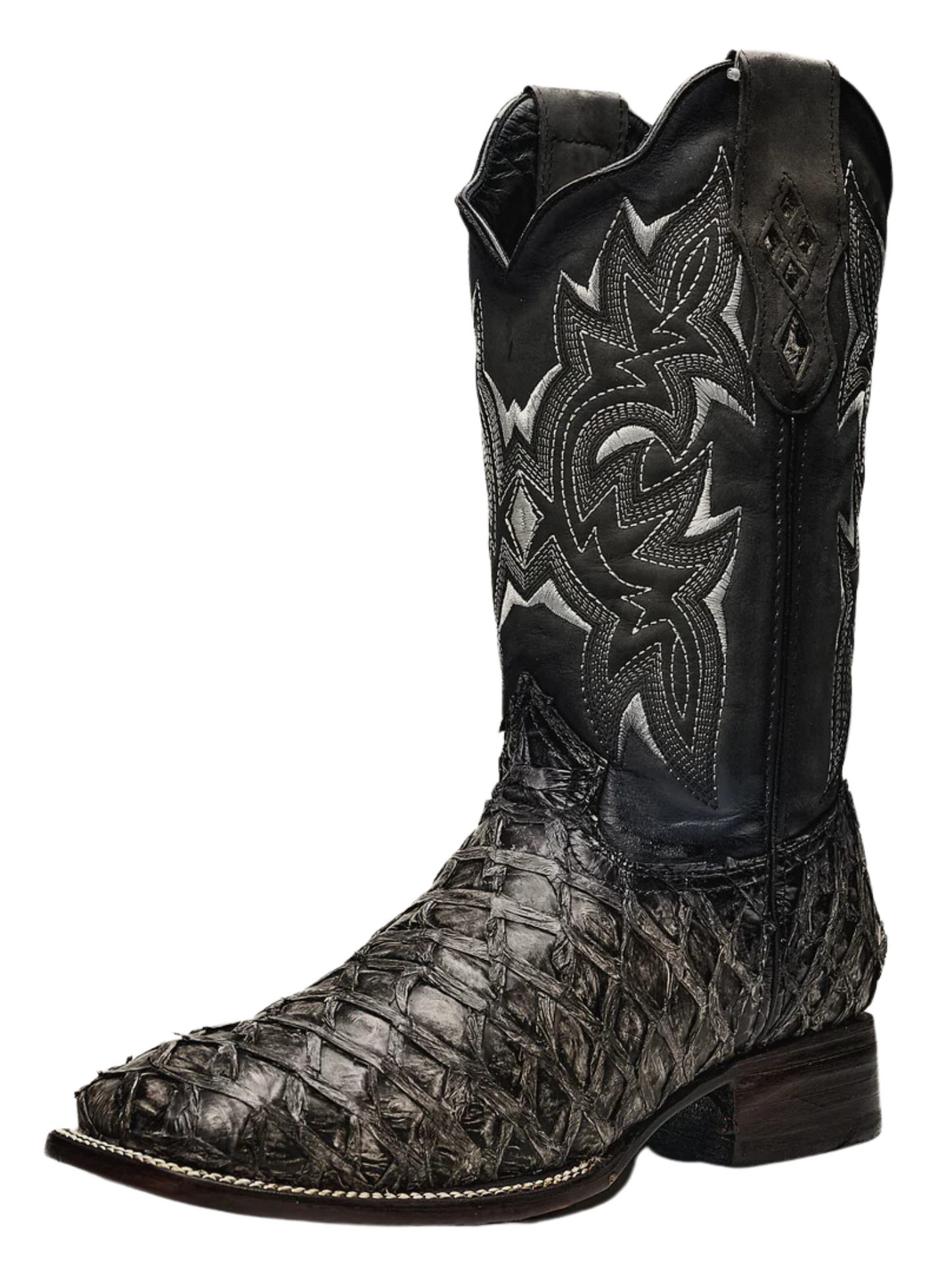 Botas Vaqueras Rodeo Exoticas de Pirarucu Fish Original para Hombre 'Rodeo Cartie' - ID: 761RU Botas Monster Fish Original Rodeo Cartie Rustico