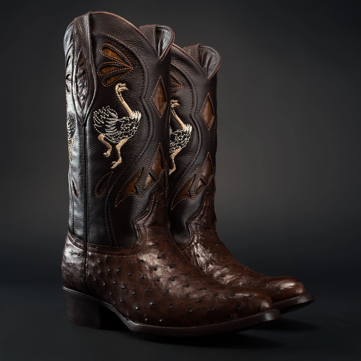 Original Men's Exotic Ostrich Cowboy Boots 'Joe Boots' - ID: 903CA