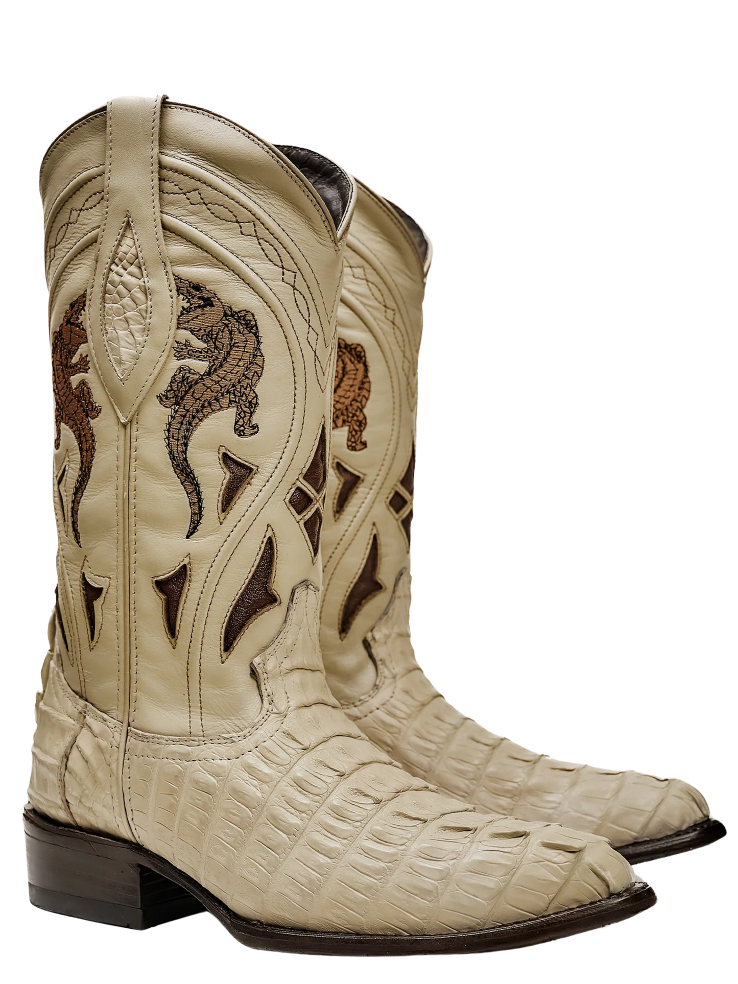 Botas Vaqueras Exoticas de Caiman Belly Original para Hombre 'Rodeo Cartie' - ID: 908HU Botas Caiman Original Rodeo Cartie 