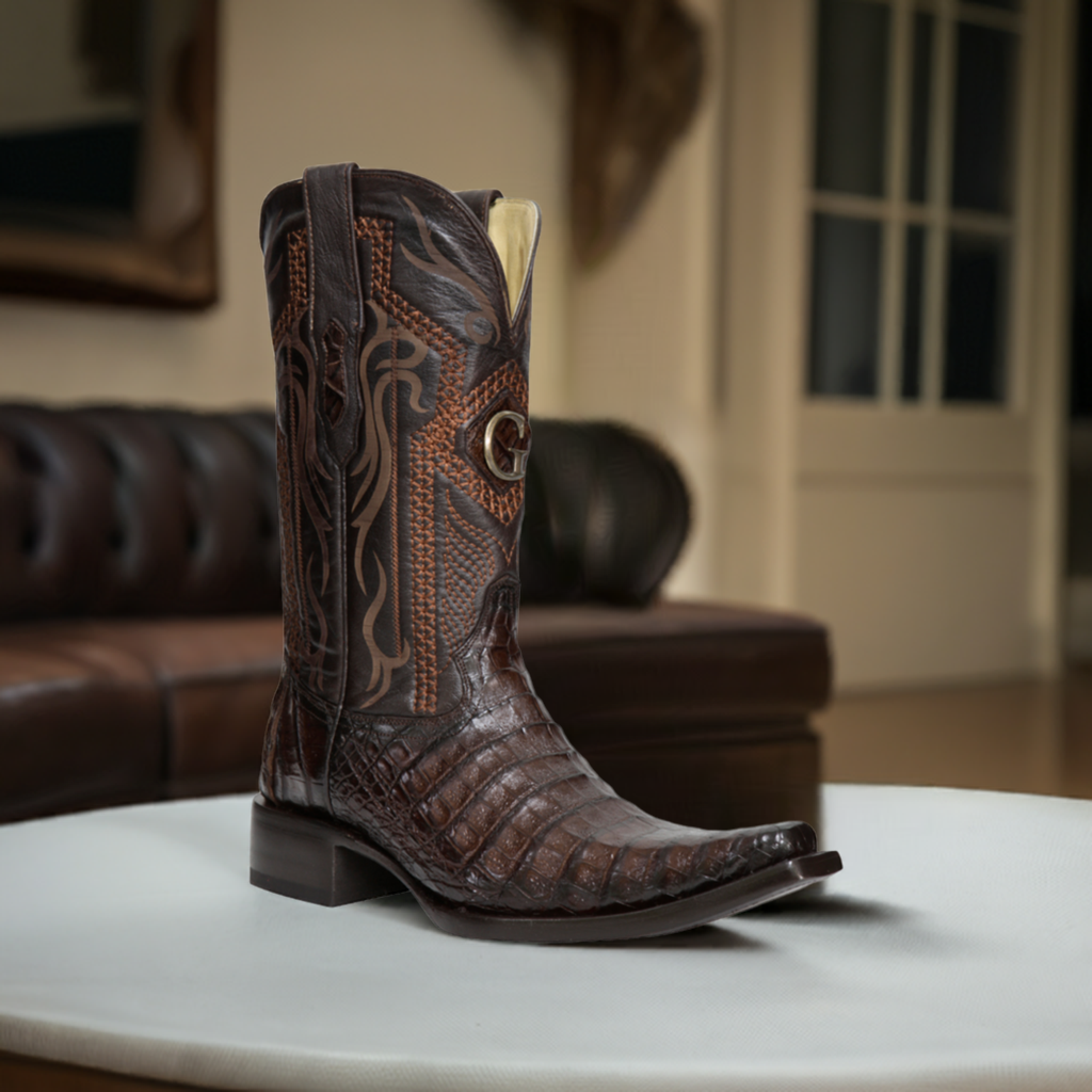 Caiman Belly Original Men's Exotic Cowboy Boots 'El General' - ID: 45079