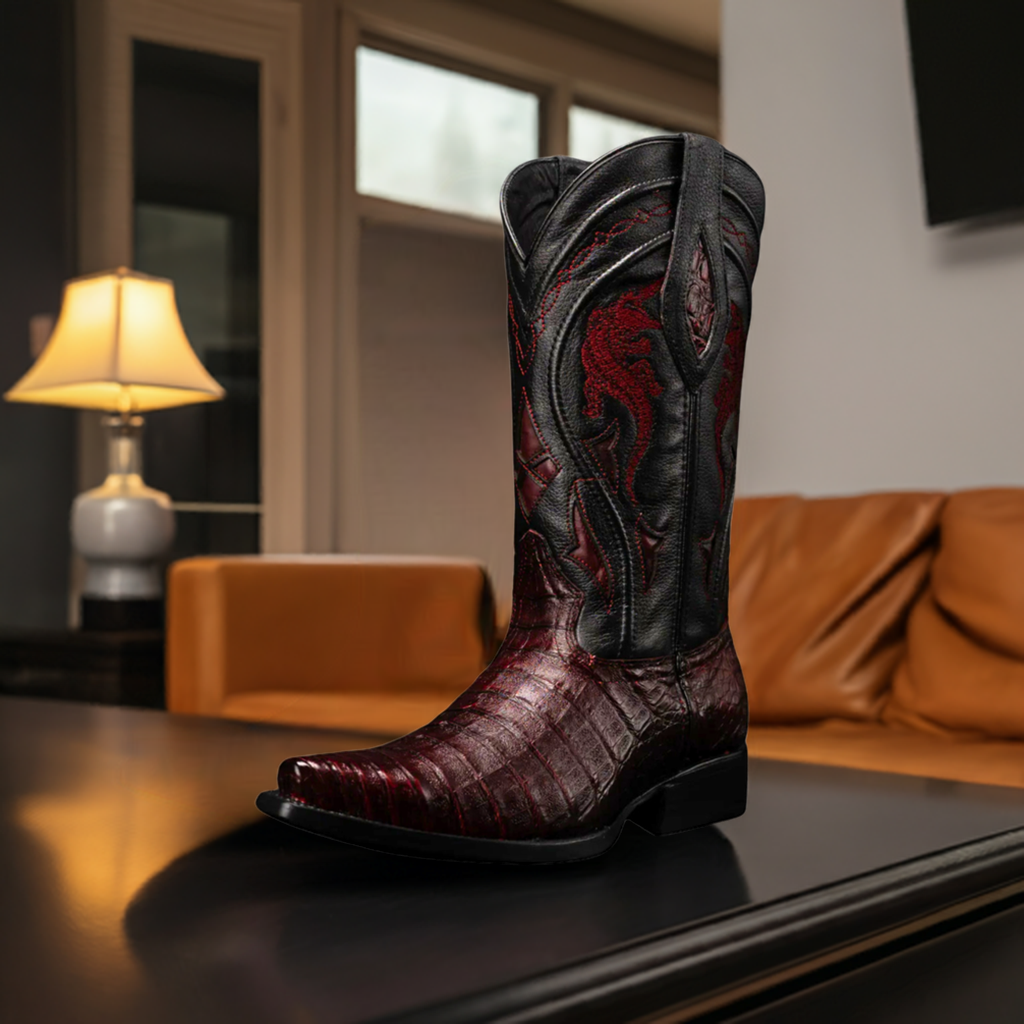 Original Caiman Belly Men's Exotic Cowboy Boots 'Joe Boots' - ID: 608BC