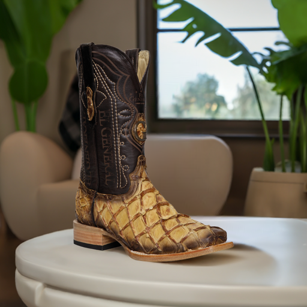 Monster Fish Original Men's Exotic Cowboy Boots 'The General' - ID: 45086