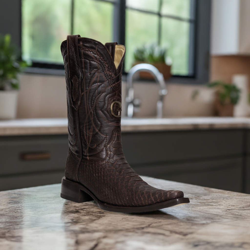 Original Python Exotic Cowboy Boots for Men 'The General' - ID: 45088