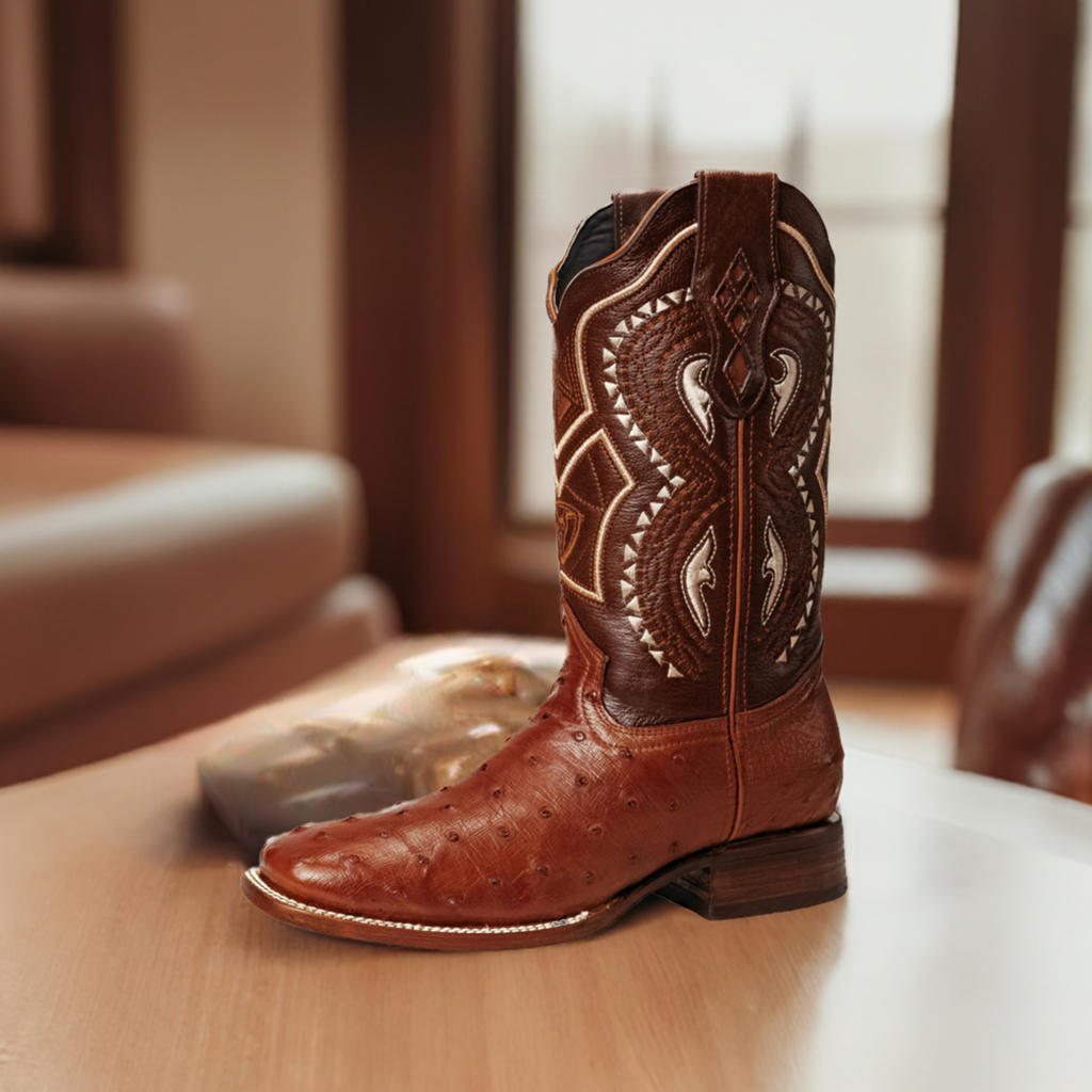 Original Men's Ostrich Exotic Rodeo Cowboy Boots 'Joe Boots' - ID: 703SH