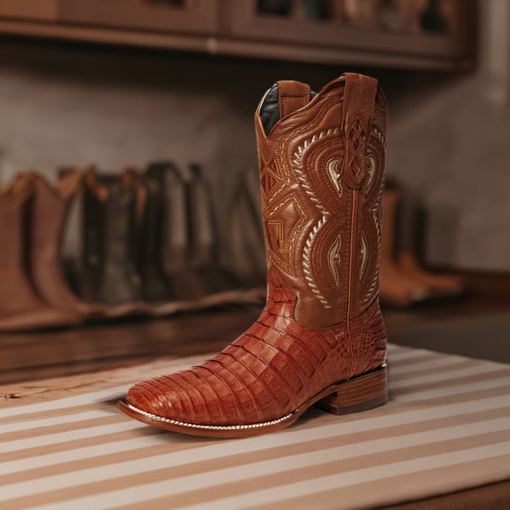 Original Caiman Exotic Rodeo Cowboy Boots for Men 'Joe Boots' - ID: 706SH