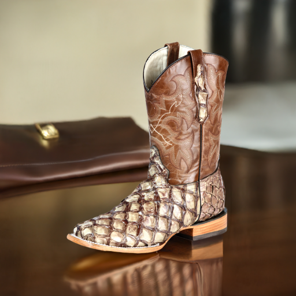 Original Monster Fish Exotic Rodeo Cowboy Boots for Men '100 Years' - ID: 44114