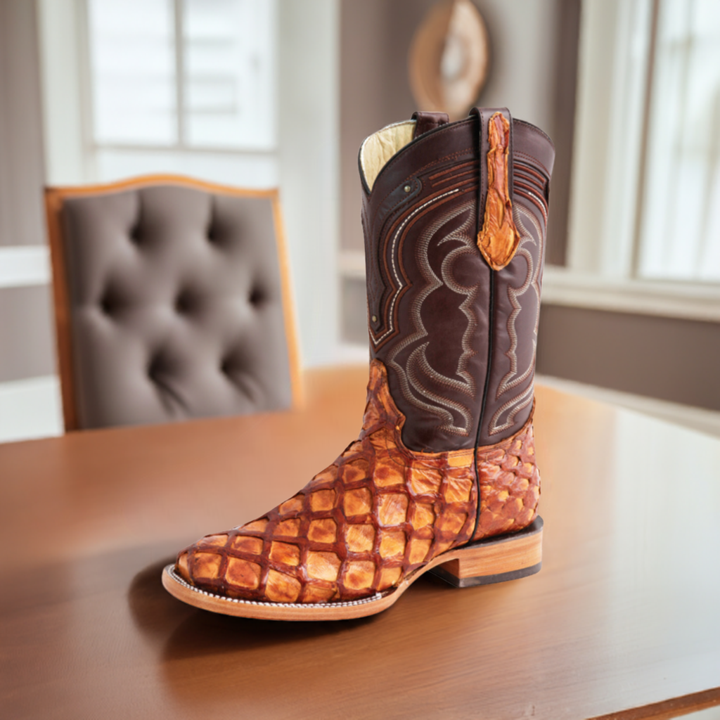 Monster Fish Original Exotic Rodeo Cowboy Boots for Men '100 Years' - ID: 44606