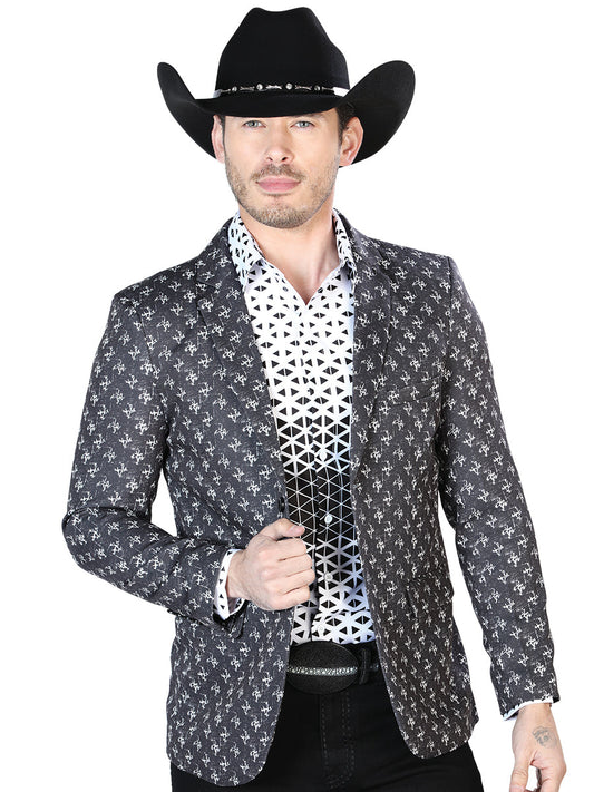 Saco Estampado Negro para Hombre 'El Señor de los Cielos' - ID: 44002 Sacos Vaqueros El Señor de los Cielos Black