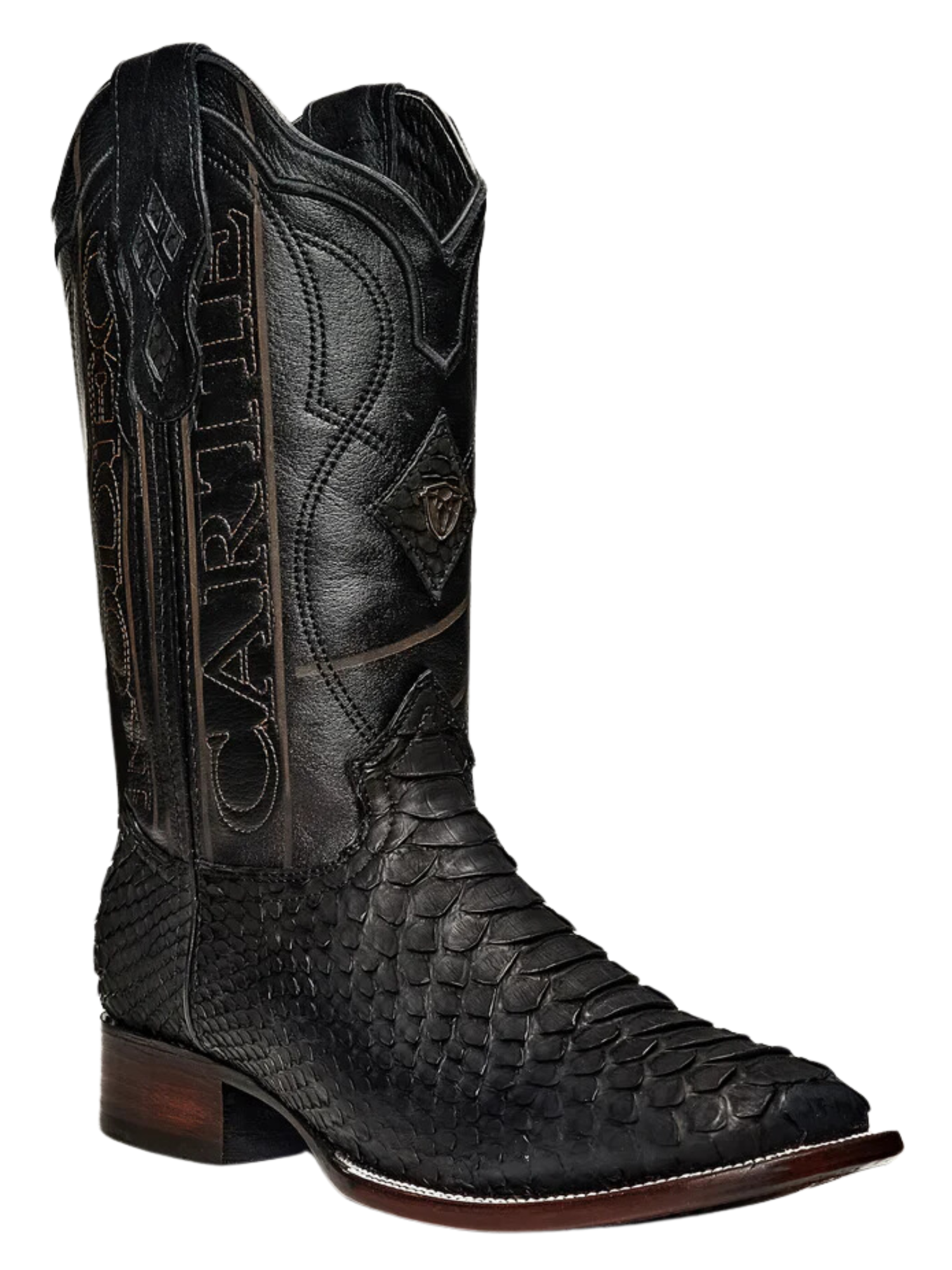 Botas Vaqueras Rodeo Exoticas de Python Original para Hombre 'Rodeo Cartie' - ID: RC-PYT-BM Botas Python Original Rodeo Cartie 