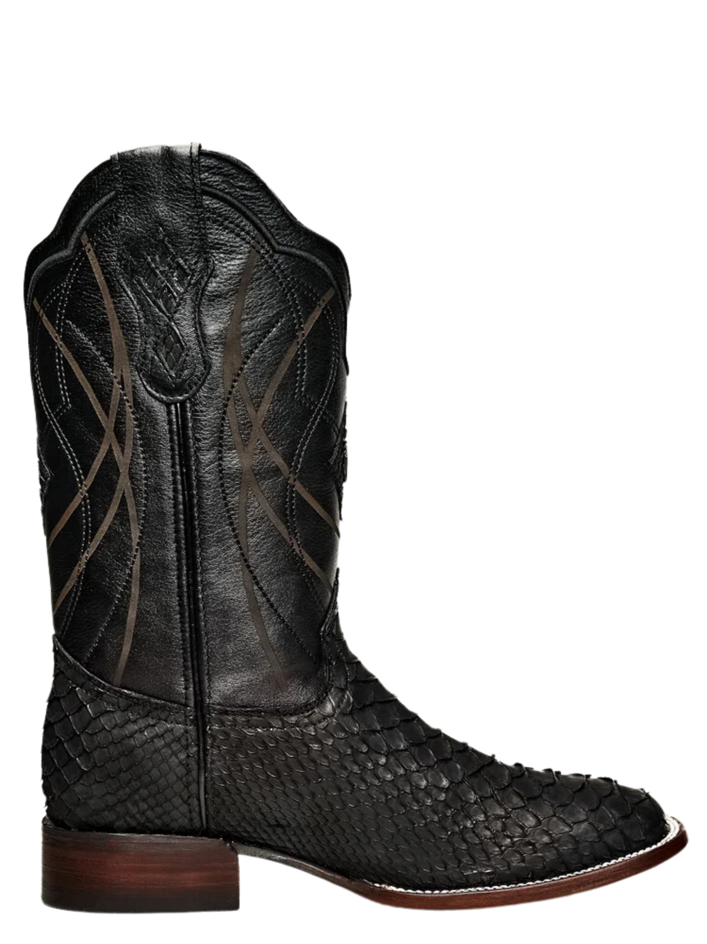 Botas Vaqueras Rodeo Exoticas de Python Original para Hombre 'Rodeo Cartie' - ID: RC-PYT-BM Botas Python Original Rodeo Cartie 