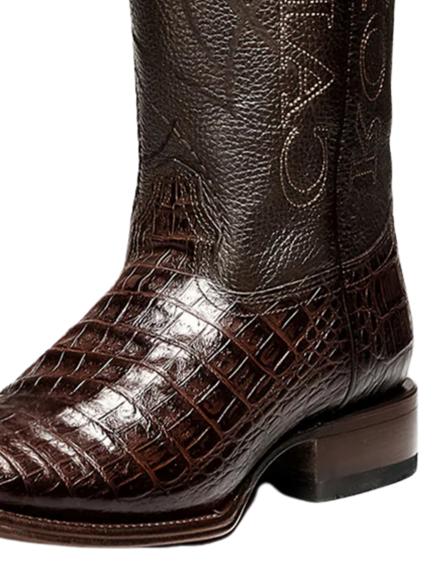 Botas Vaqueras Denver de Caiman Grabado en Piel Genuina para Hombre 'Rodeo Cartie' - ID: RC-DEN-CA Botas Caiman Print Rodeo Cartie 