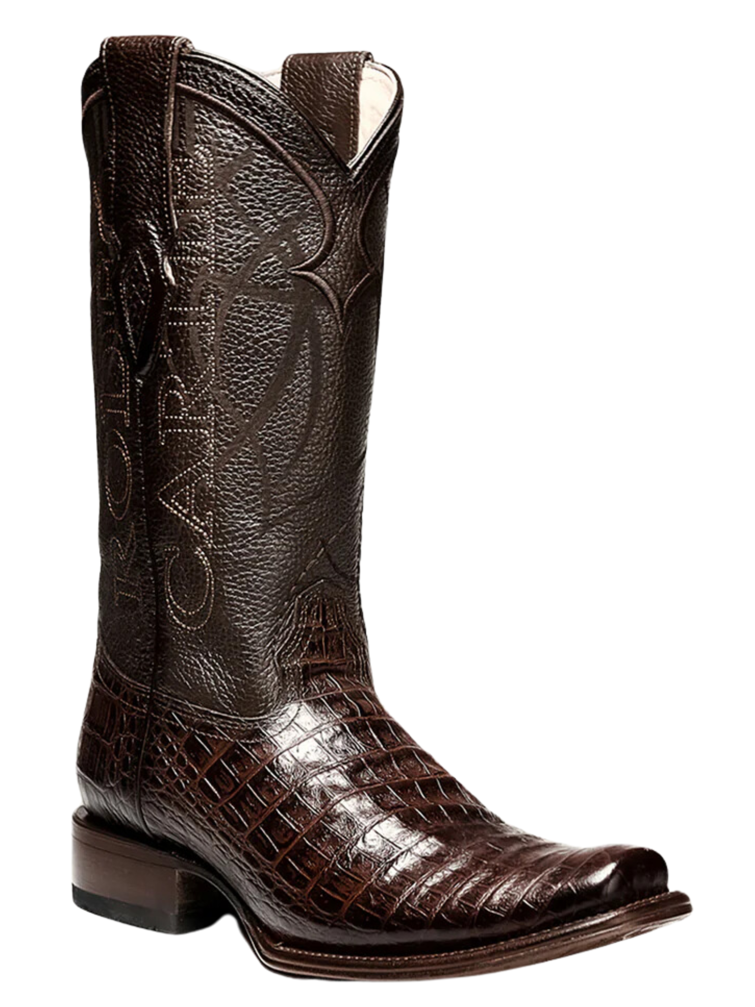 Botas Vaqueras Denver de Caiman Grabado en Piel Genuina para Hombre 'Rodeo Cartie' - ID: RC-DEN-CA Botas Caiman Print Rodeo Cartie 