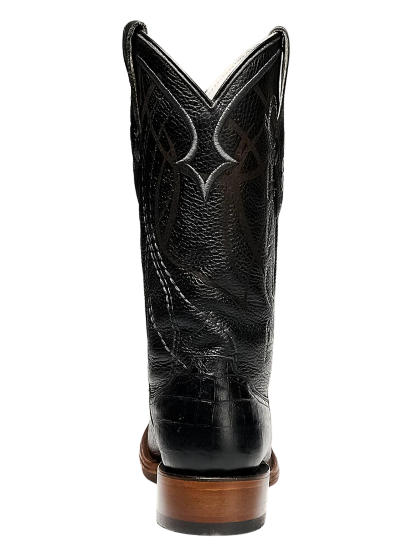 Botas Vaqueras Denver de Caiman Grabado en Piel Genuina para Hombre 'Rodeo Cartie' - ID: RC-DEN-NE Botas Caiman Print Rodeo Cartie 