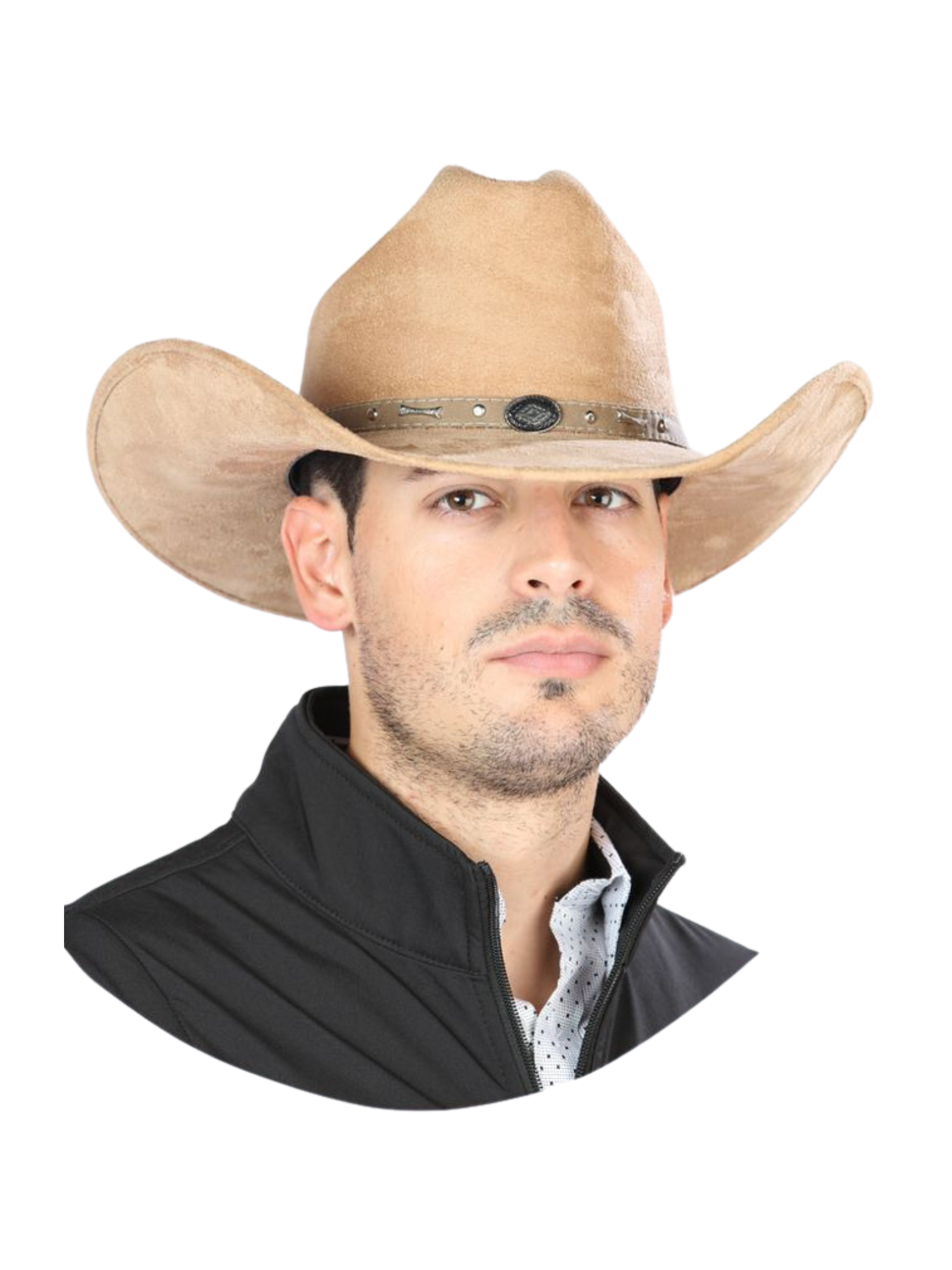 Sombrero Vaquero Horma Monterrey de Gamuza Faux para Hombre 'El General' Monterrey El General