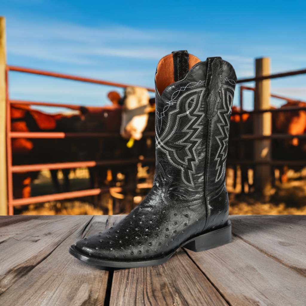 Ostrich cowboy boots hotsell