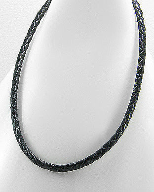 Collar Trenzado de Cuero Genuino - Genuine Leather Braided Necklace - ID: 535221 Bellash