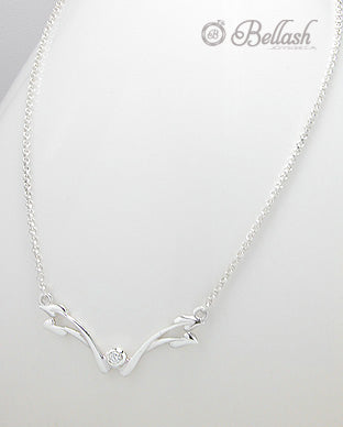 Collar de Cadena Artesanal de Plata Ley 925 con Zirconia - 925 Sterling Silver with Zirconia Handmade Chain Necklace - ID: 537011428 Bellash