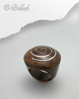 Anillo Artesanal de Madera y Acero Inoxidable - Wood and Stainless Steel Handmade Ring - ID: 66796319 Bellash